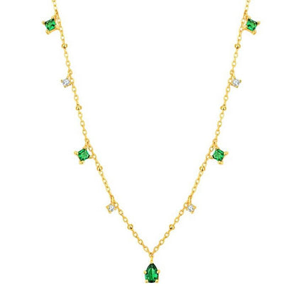 emerald gold chain