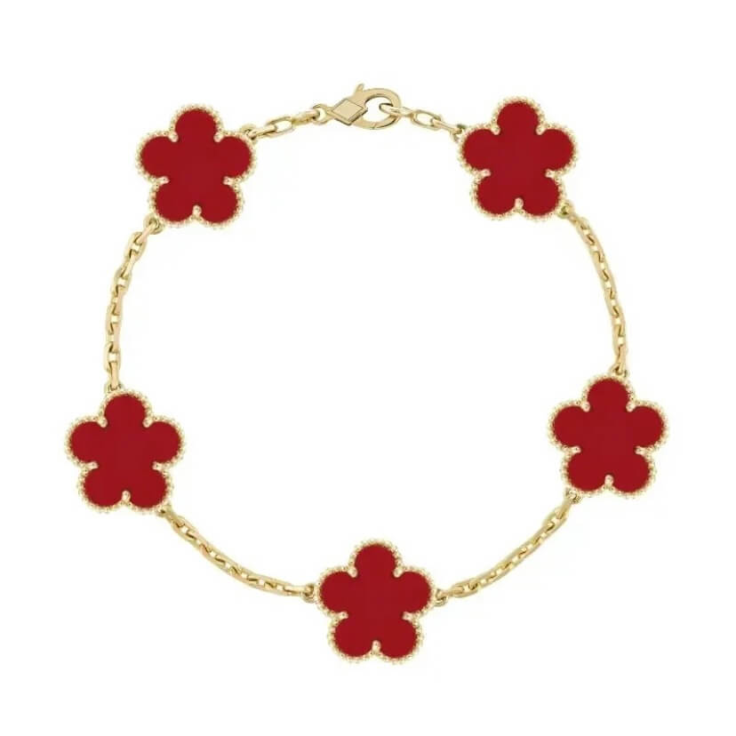 adina leaf clover bracelet