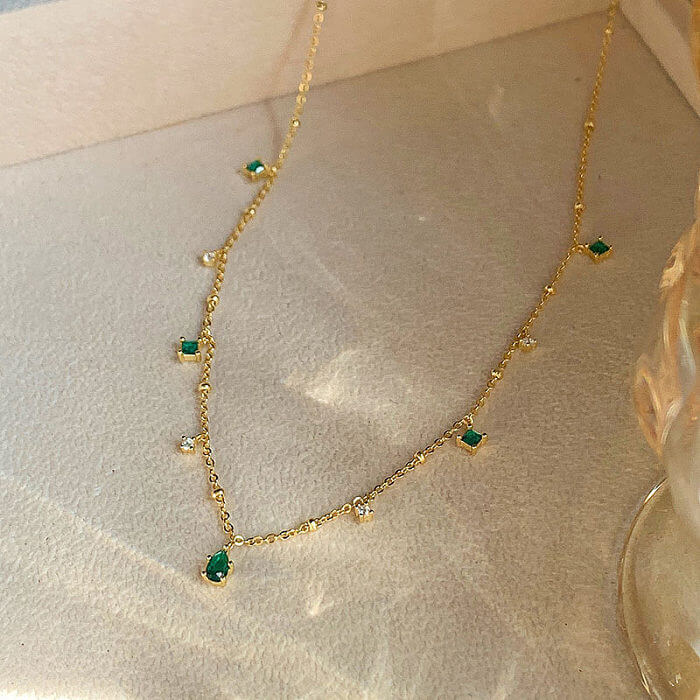 emerald gold chain