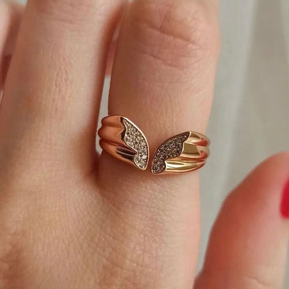 winged butterfly ring