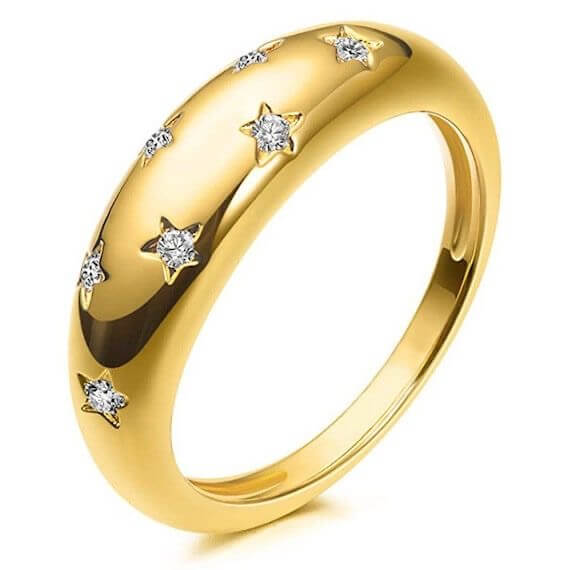 star gold statement ring