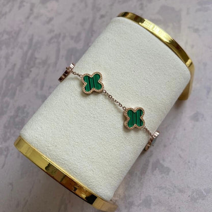 adina leaf clover bracelet