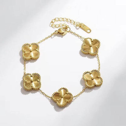 adina leaf clover bracelet