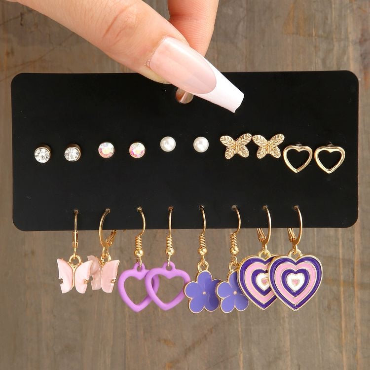 hint of purple stud set