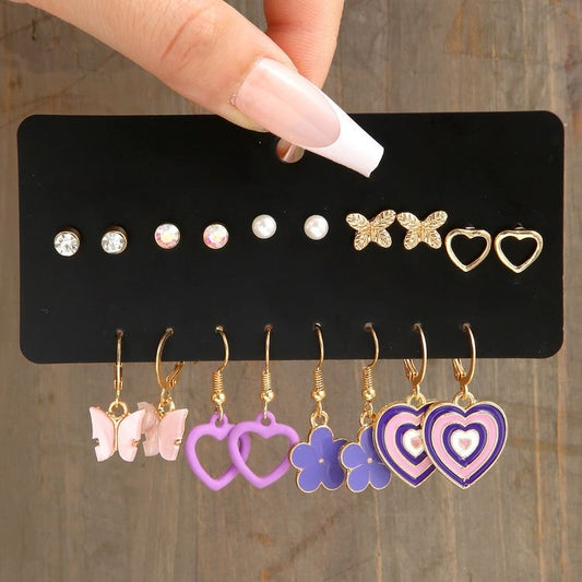 hint of purple stud set