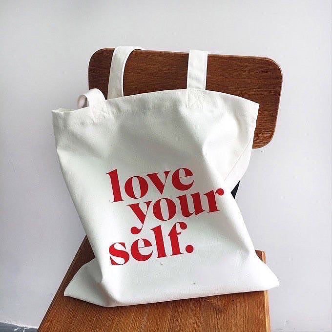 love yourself totebag