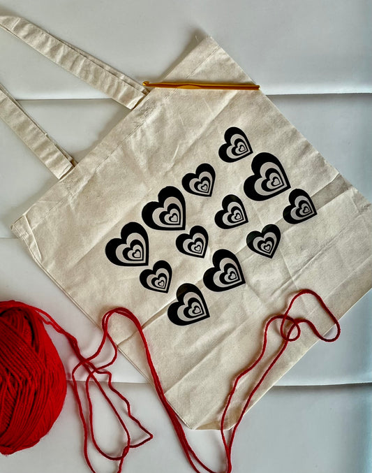 hearts totebag