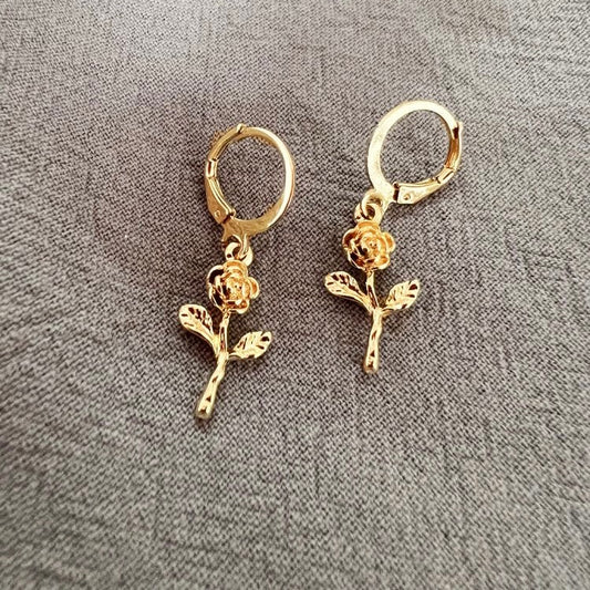 flower drop earrings